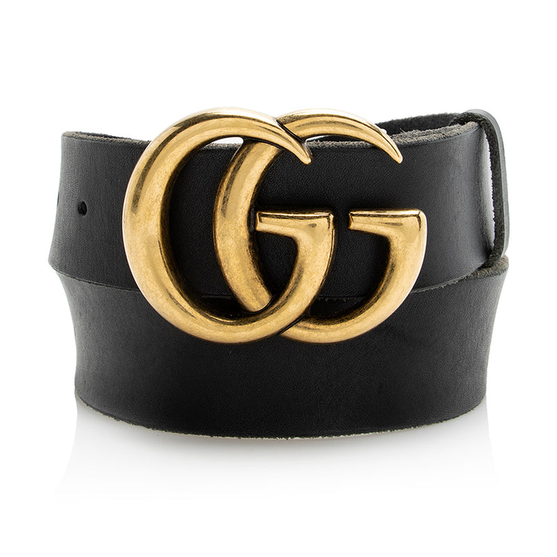 NWT GUCCI Belt Leather Gray Size: 80/32 Length: 32 - 35 inch