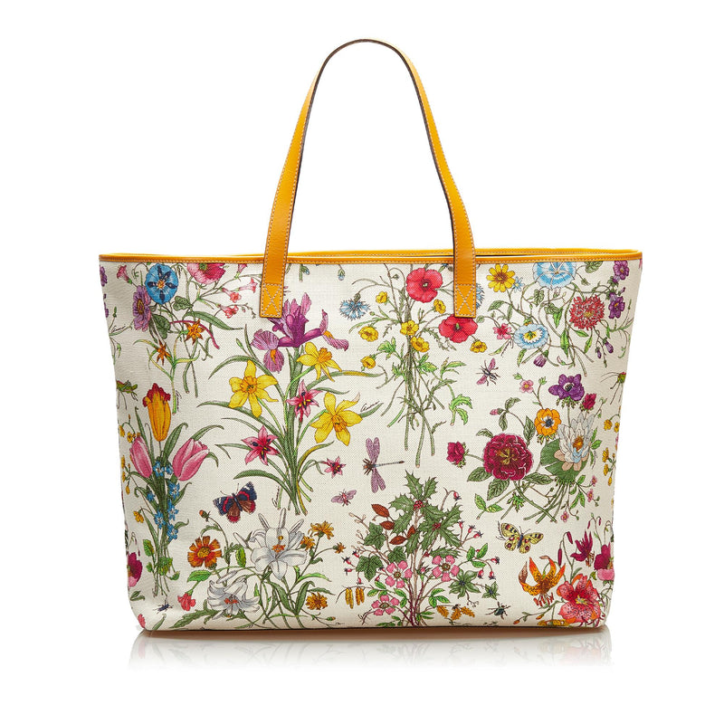 Gucci Floral Tote Shopping Bag