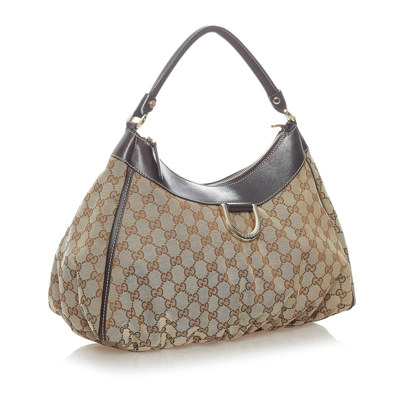 Gucci Pre-Owned Classic GG Canvas Abbey D-Ring Shoulder Bag - Farfetch