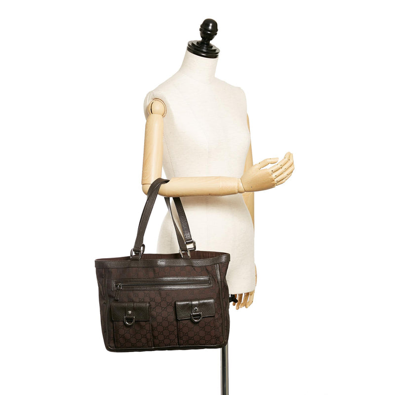 Gucci GG Canvas Abbey D Ring Tote Bag (SHG-27349)