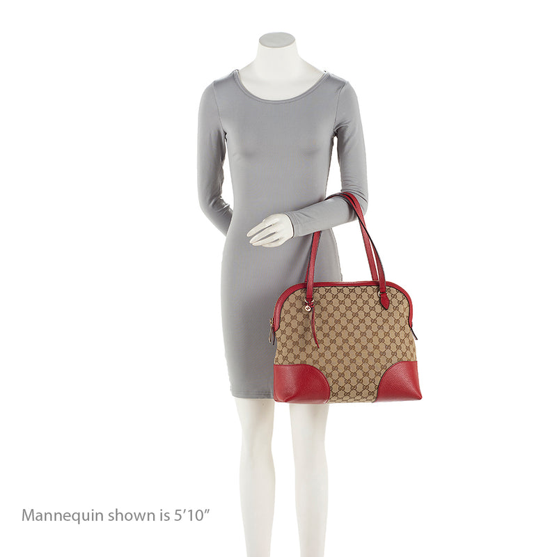 Gucci Pattern Print, Red GG Canvas Mini Bree Crossbody Bag