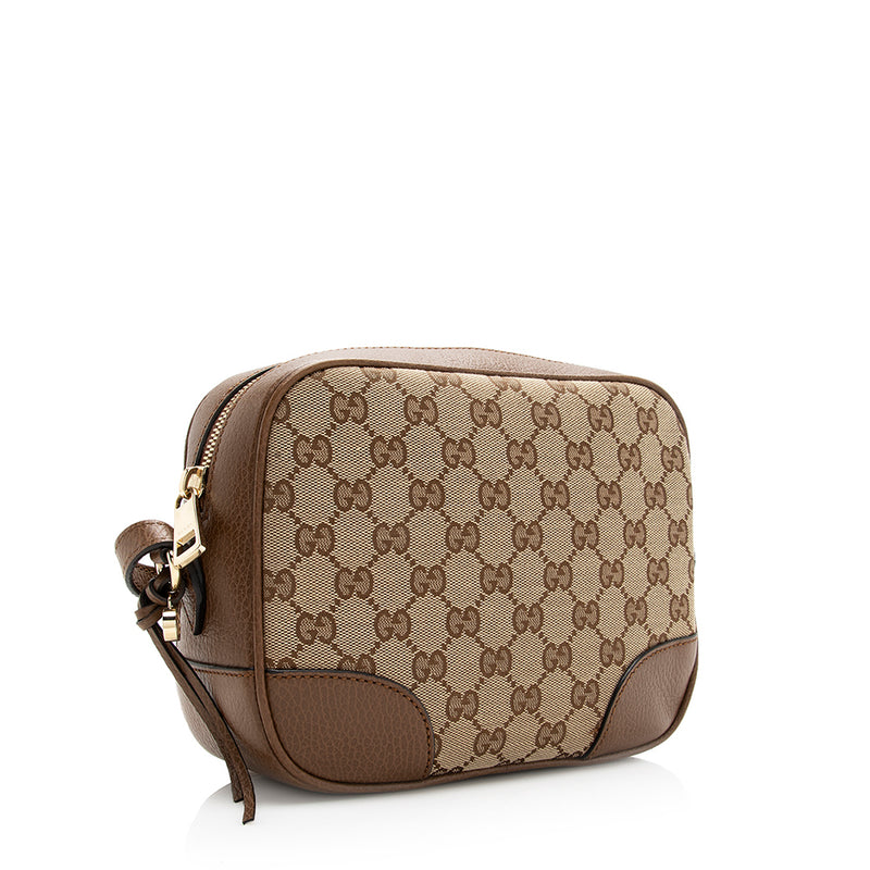 Gucci Beige Brown Canvas Leather GG BREE Crossbody Camera Bag -  BrandConscious Authentics Gucci