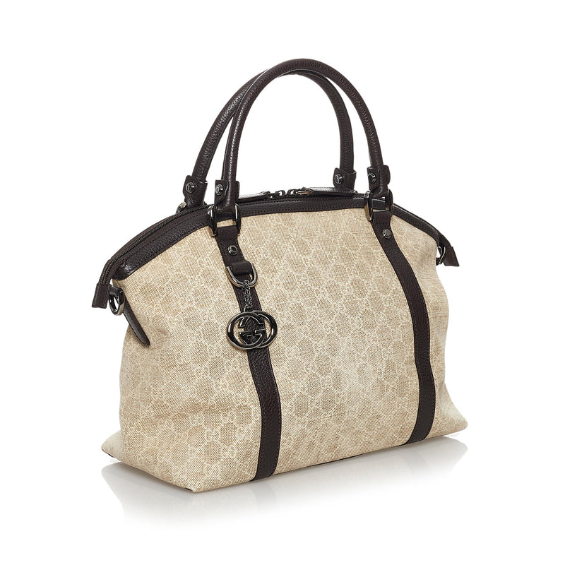 Gucci GG Canvas Charm Tote Bag