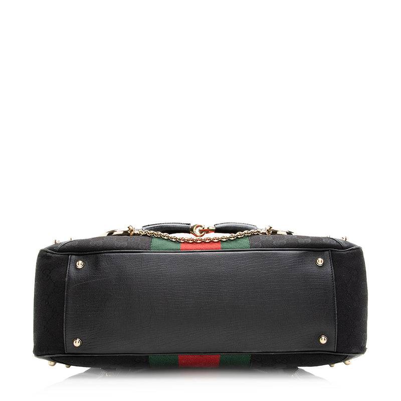 Gucci GG Canvas Horsebit Nail Boston Bag - Neutrals Handle Bags, Handbags -  GUC1236066