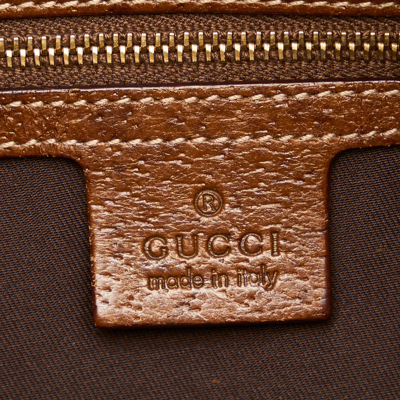 Gucci Black GG Monogram Canvas Horsebit Creole Shoulder Bag