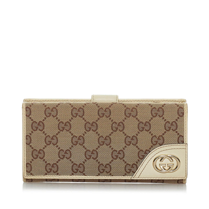 GUCCI Wallet Vintage Gucci Authentic GG Monogram Interlocking 