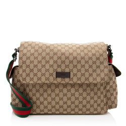 Gucci Womens Changing Bag Brown Canvas