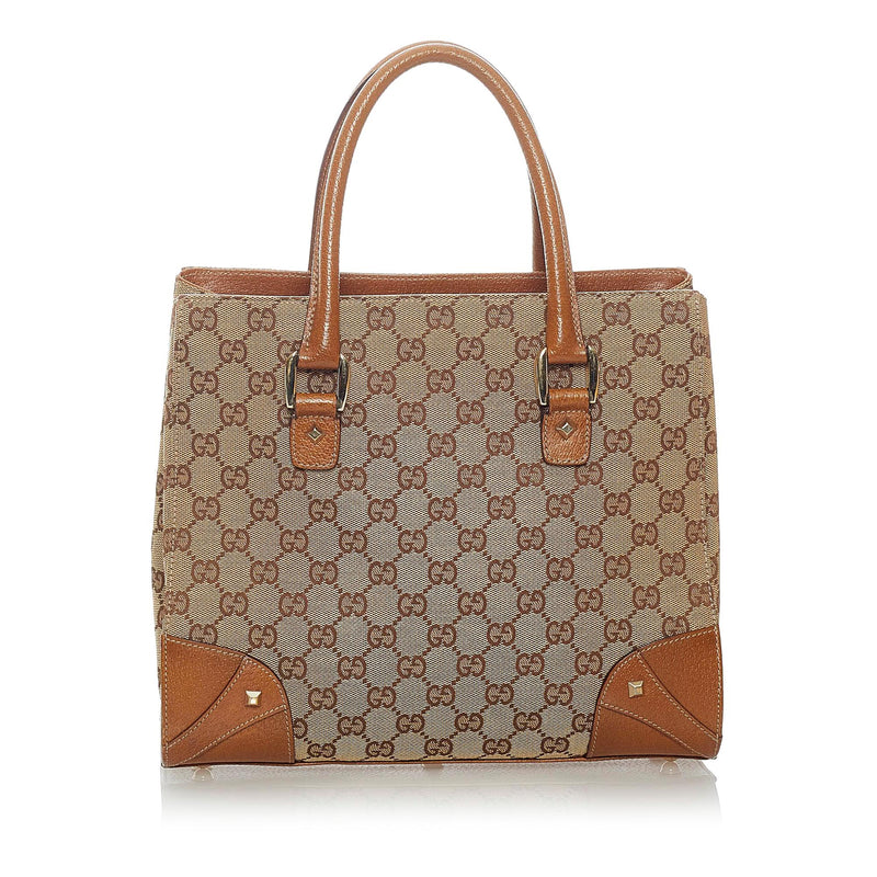 Gucci GG Canvas Nailhead Handbag (SHG-32388)