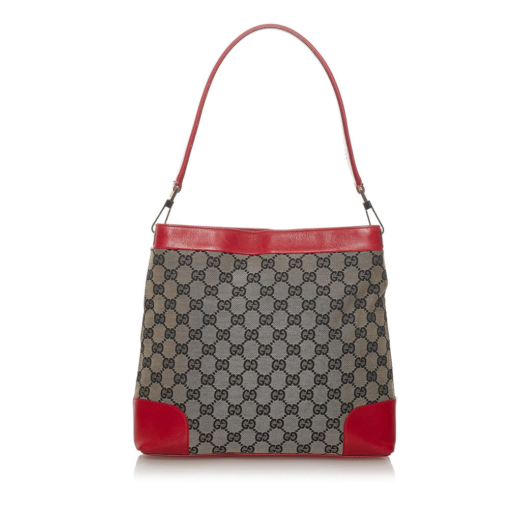 Gucci GG Canvas Web Shoulder Bag (SHG-33600) – LuxeDH
