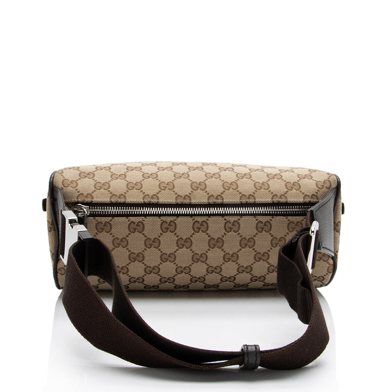 Gucci GG Canvas Cross Body Belt Bag Beige Brown 630915