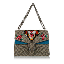 Gucci Dionysus Tiger Head Leather Chain Shoulder Messenger Bag