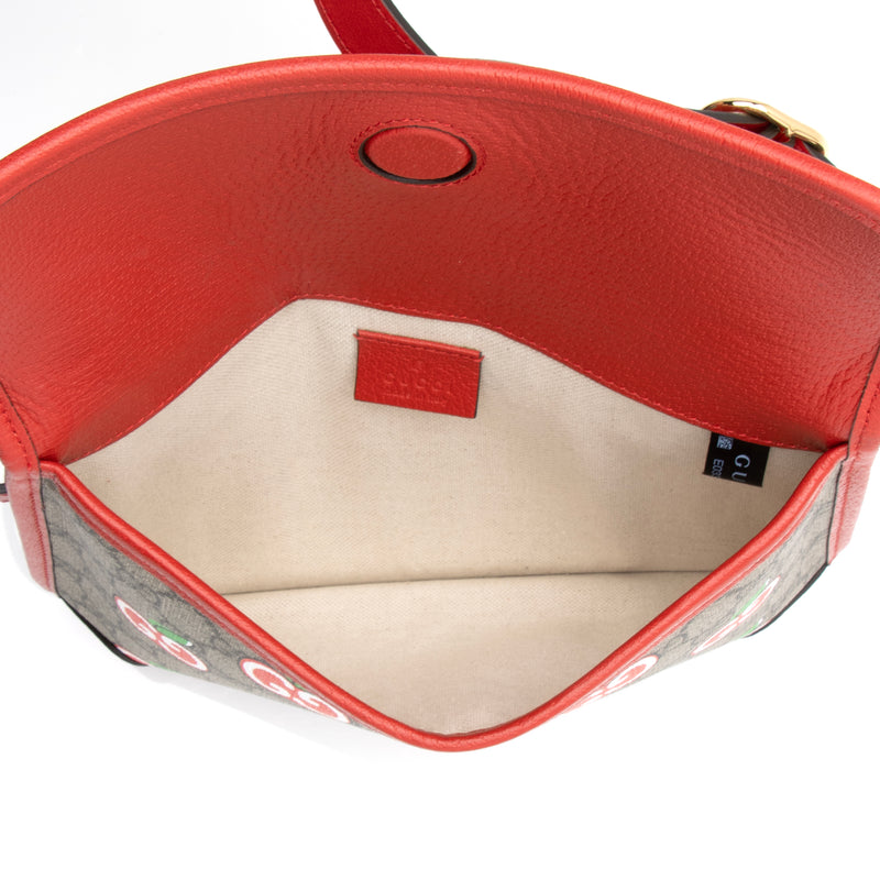 Gucci GG Supreme Apple Monogram Belt Bag - Size 32 / 80 (SHF-23491