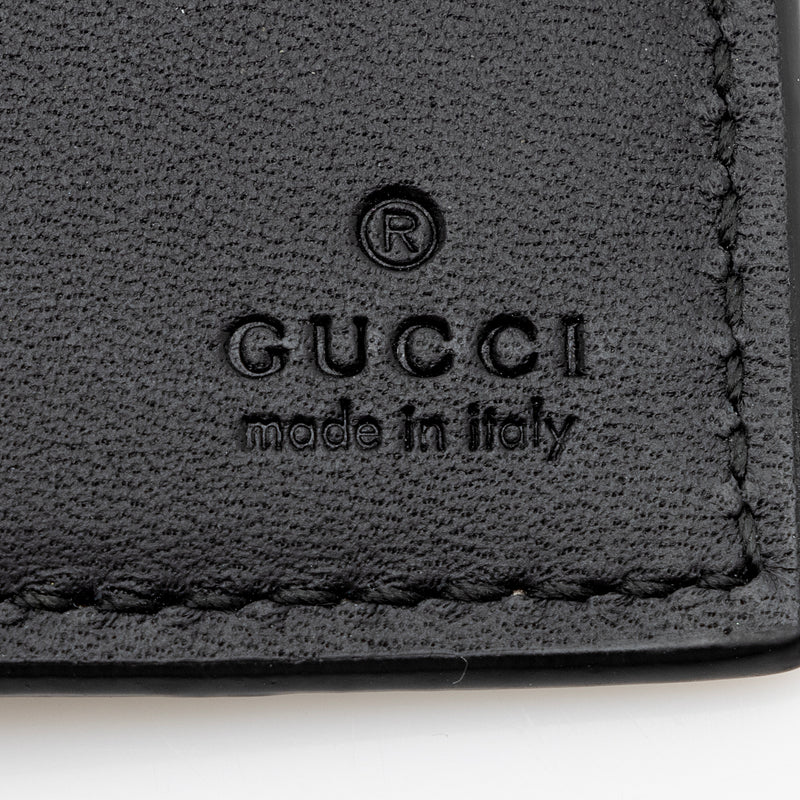 Gucci Off White Leather Logo Bifold Wallet