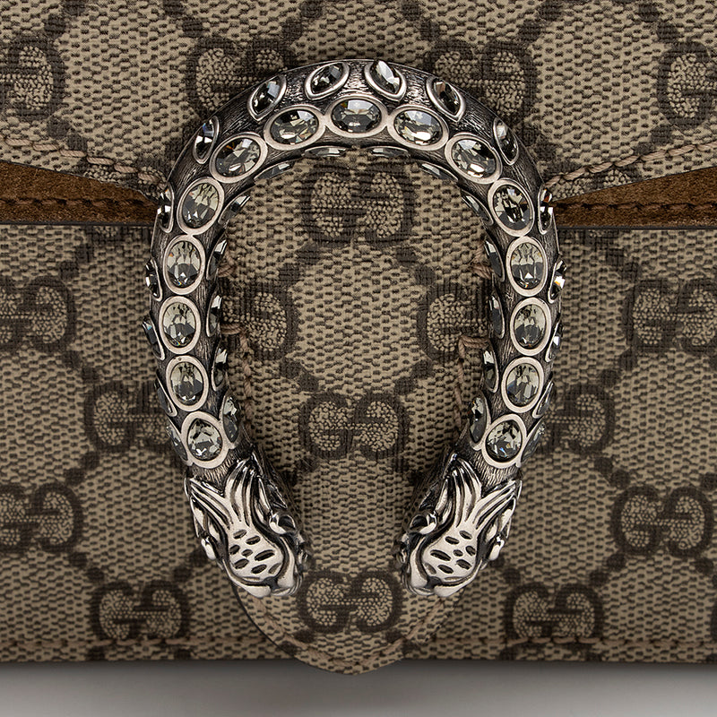 Gucci GG Supreme Crystal Dionysus Small Shoulder Bag (SHF-21922