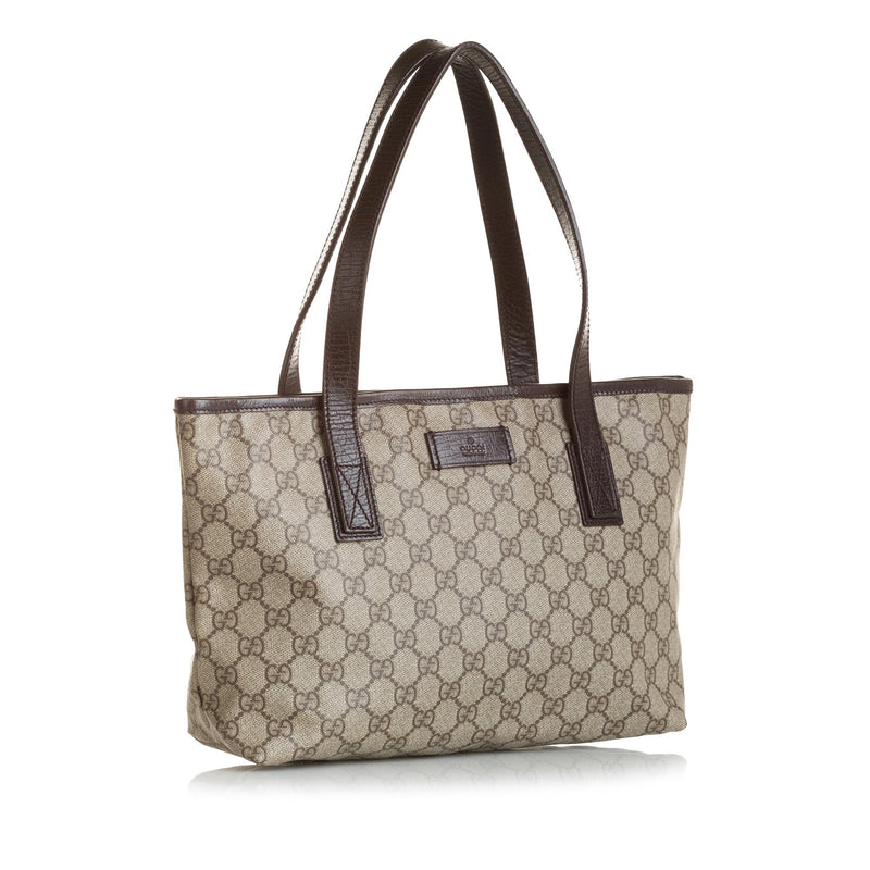 Small GG Supreme Canvas Tote Bag in Brown - Gucci