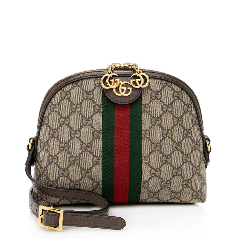 Gucci GG Supreme Ophidia Web Large Messenger Bag Brown