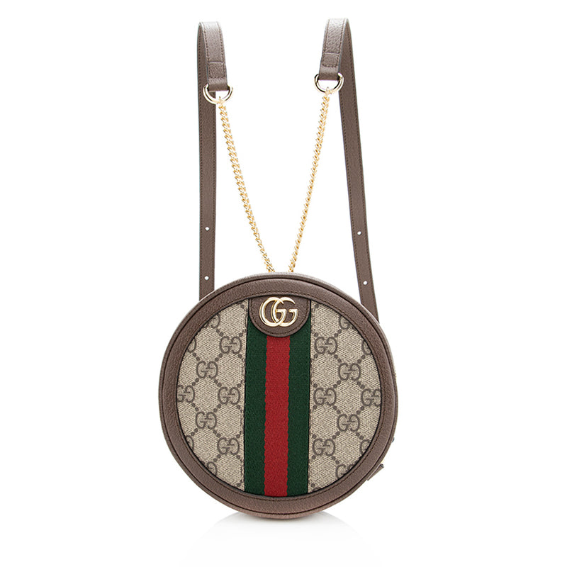 GUCCI  GG SUPREME MINI OPHIDIA ROUND BACKPACK – PRELUXE