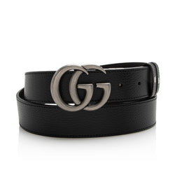 Mens Gucci Belt Black Leather GG Monogram Belt Authentic for