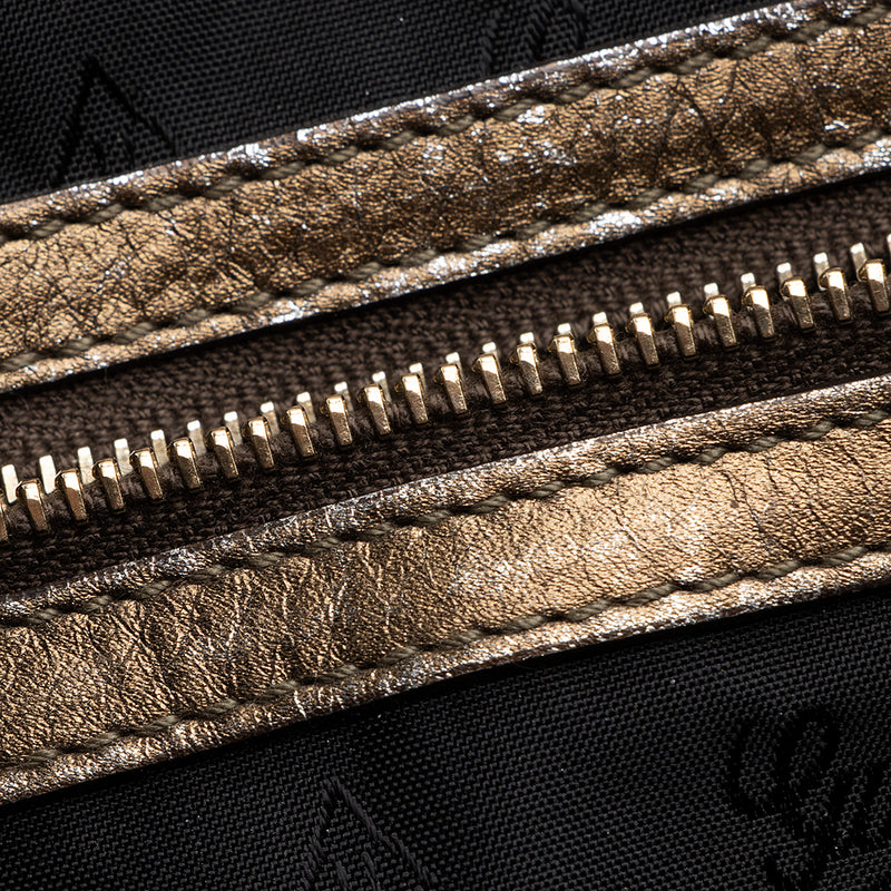 Gucci Metallic Leather Hysteria Satchel (SHF-20577)