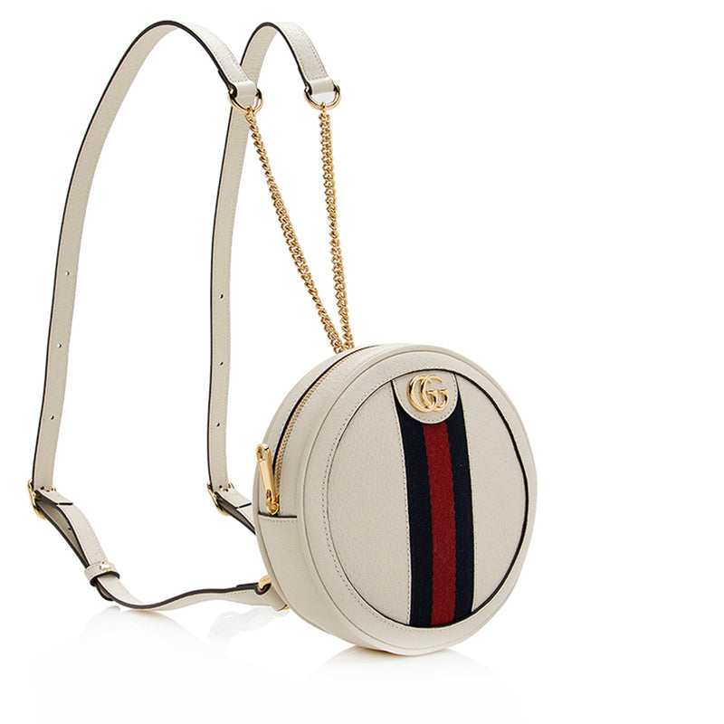 Gucci Leather Ophidia Round Mini Backpack - FINAL SALE (SHF-20024