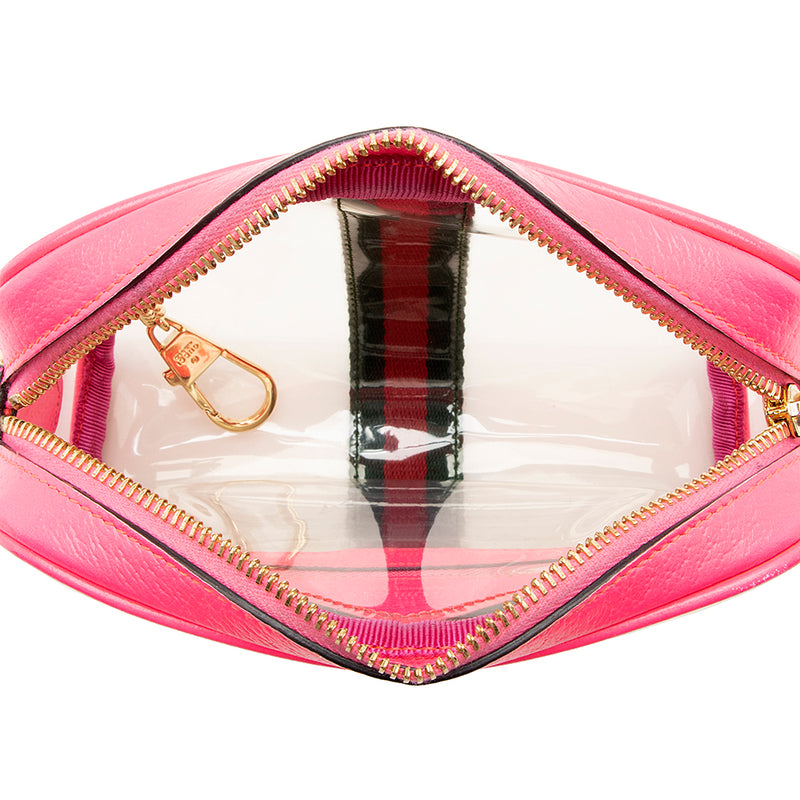 Gucci Pink Translucent Ophidia Camera Bag Crossbody Clear