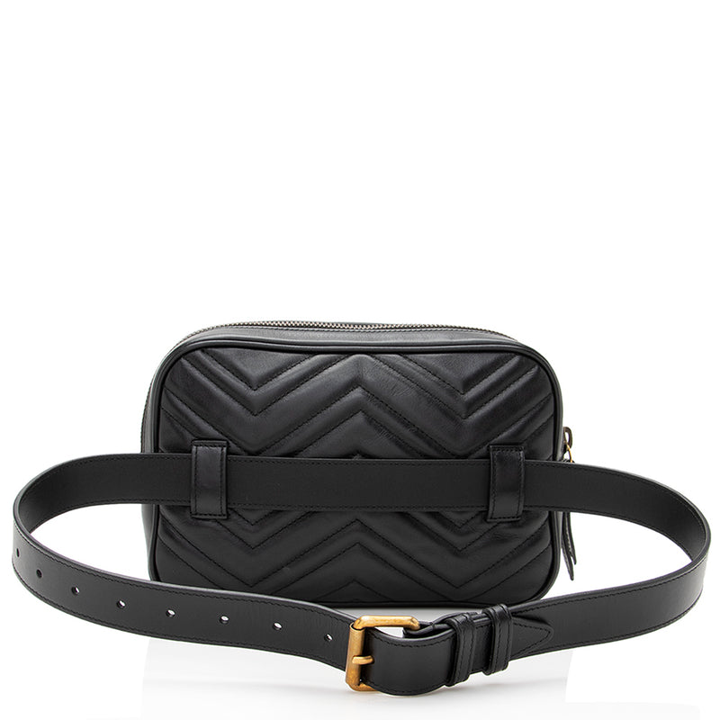 Gucci - GG Marmont Leather Belt Bag - Female - 80