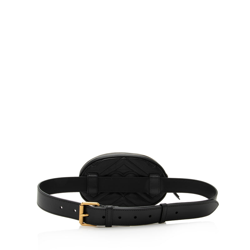 Gucci GG Marmont Matelasse Leather Belt Bag Black Small