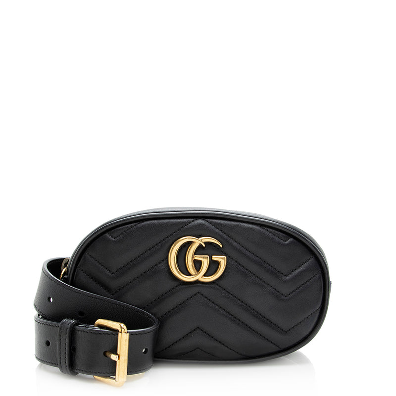 Gucci Matelasse Leather GG Marmont Belt Bag - Size 95