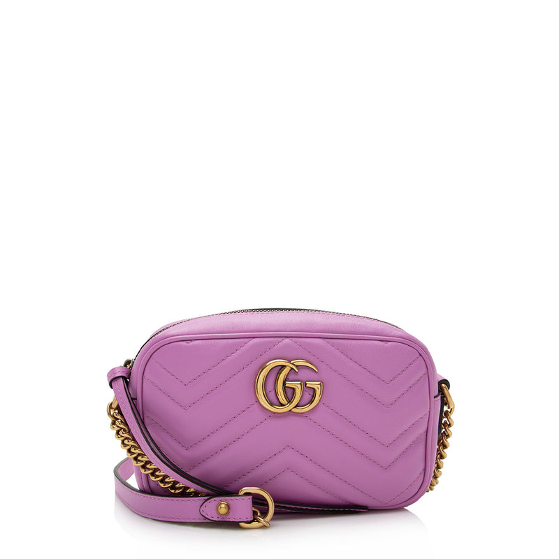 Gucci Gg Marmont Mini Matelasse Leather Crossbody Camera Bag