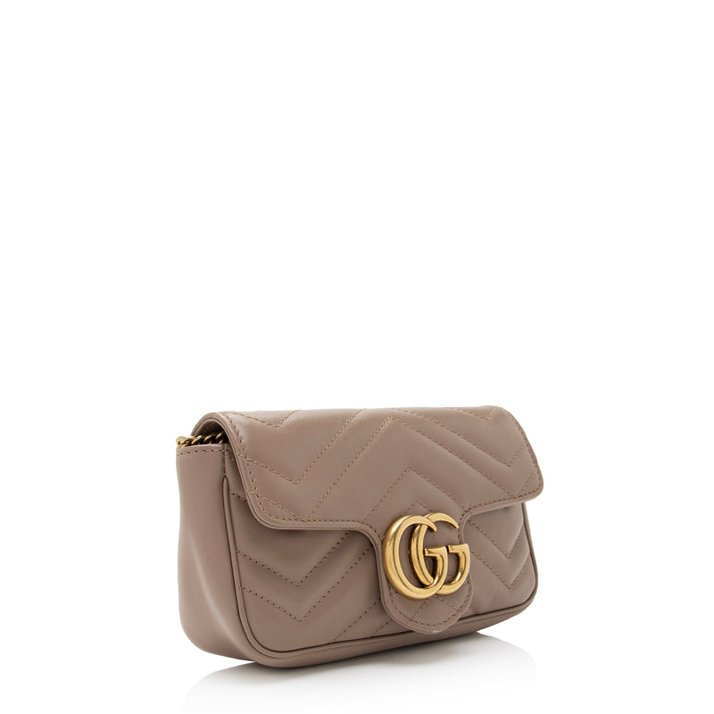 Gucci Matelasse Leather GG Marmont Super Mini Bag (SHF-23685) – LuxeDH