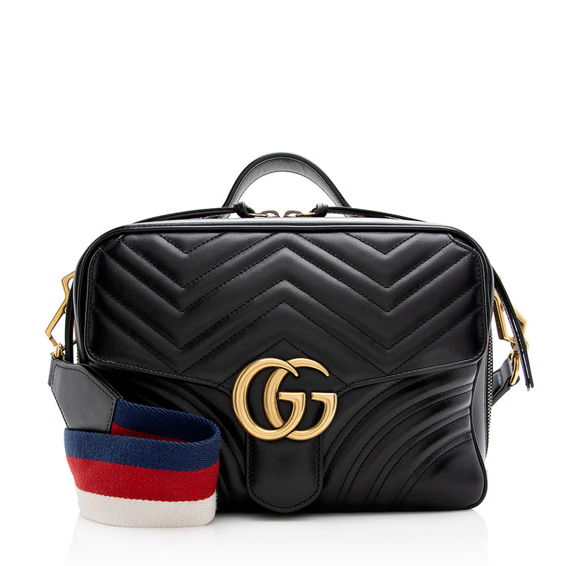 GG Matelasse Leather Tote Bag in Black - Gucci