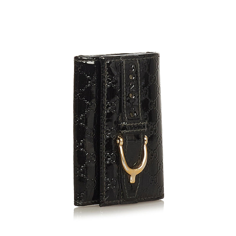 Gucci Key Pouch Sale | Calfskin Soho Key Chain Black | BagBuyBuy