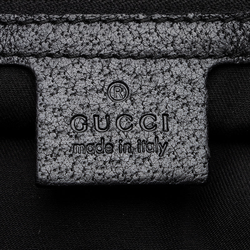 Gucci - Interlocking Detail Calfskin Small Boston Turquiose