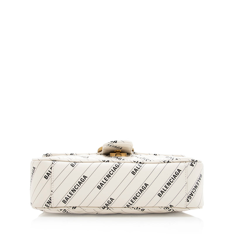 Gucci x Balenciaga The Hacker Project Small GG Marmont Bag White in Leather  with Gold-tone - US