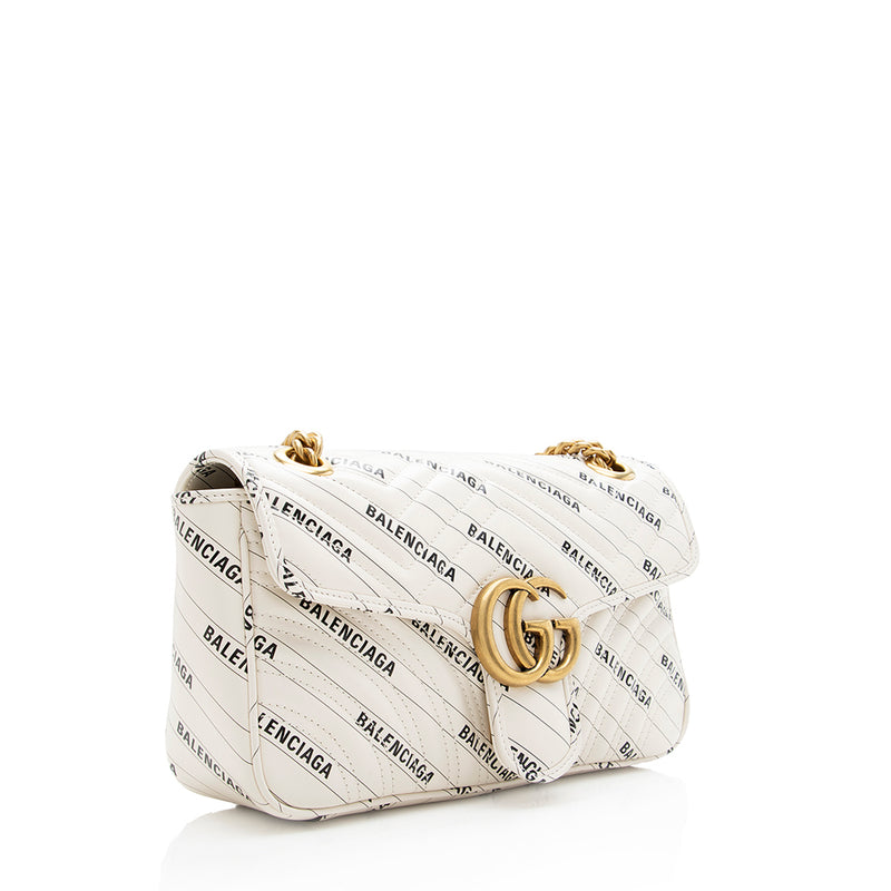 Gucci x Balenciaga The Hacker Project Small GG Marmont Bag White