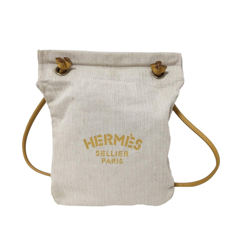 Hermes Aline Grooming Bag Craie Cotton PHW - Luxe Du Jour