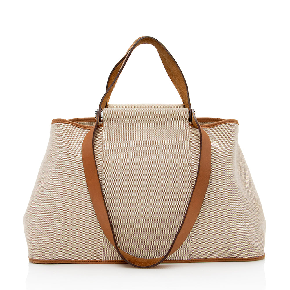 Hermes Canvas Herline MM Tote (SHF-23550) – LuxeDH
