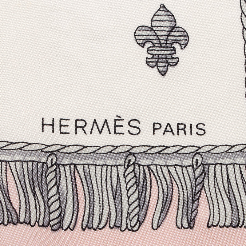 Hermes Scarf Vue Du Carrosse De La Galere La Reale Grygkar Silk 90 cm Orange NWT