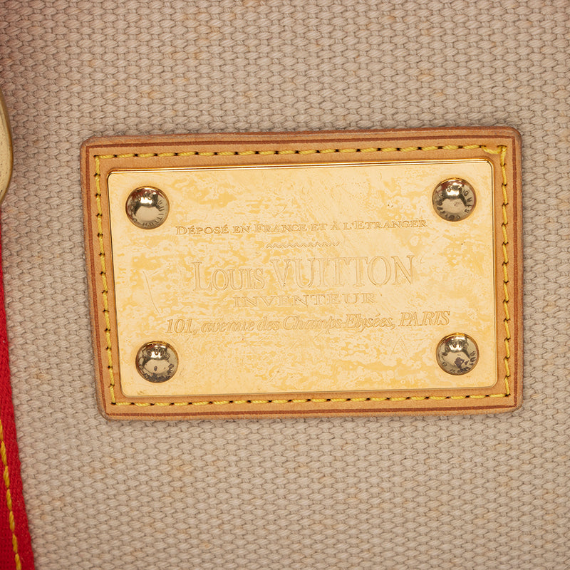 Sold at Auction: Louis Vuitton, LOUIS VUITTON ANTIGUA CABAS BG/RED CANVAS  BAG