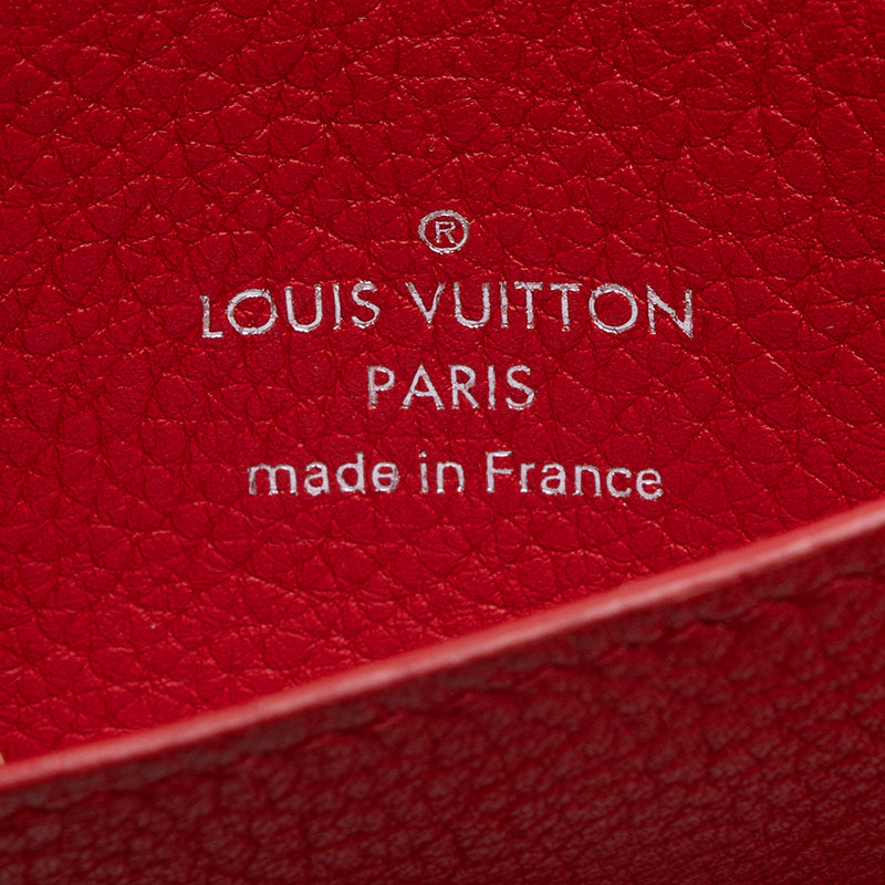 LOUIS VUITTON Soft Calfskin My Lockme Compact Wallet Black 426885