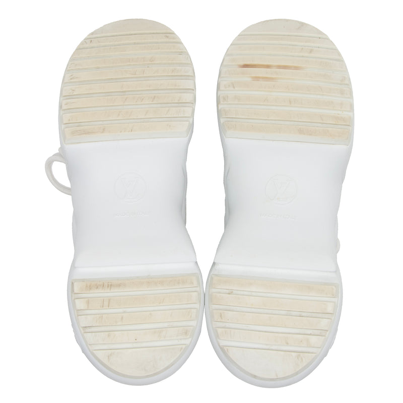 LOUIS VUITTON Calfskin Glitter LV Archlight Sneaker 37.5 White 1118806