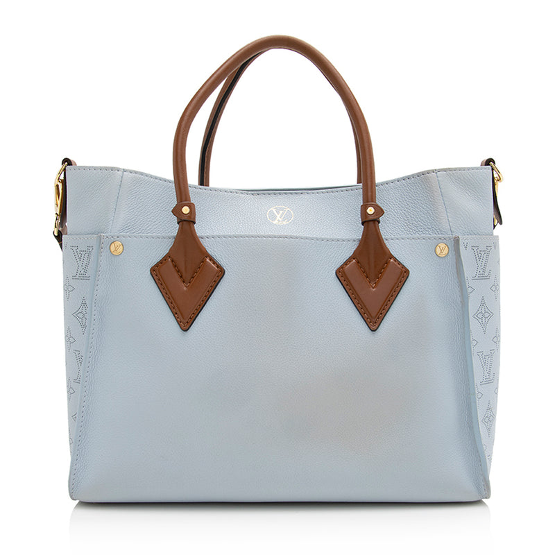 True-to-ORIGINAL] Louis Vuitton On My Side MM Tote Bag Grey For