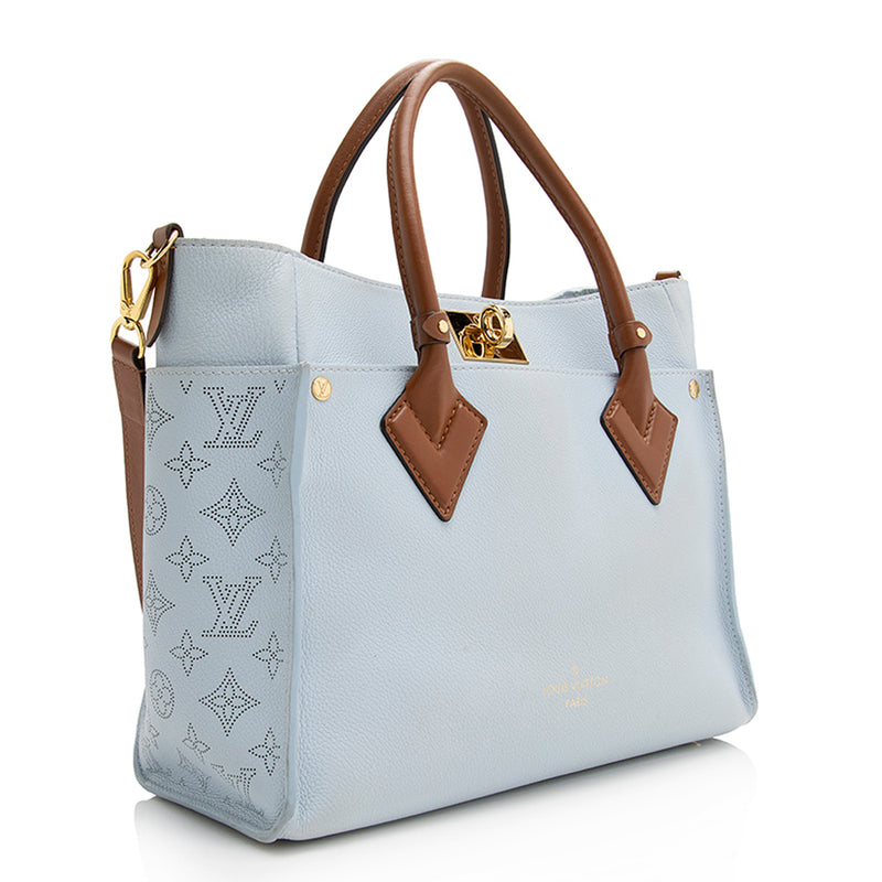 True-to-ORIGINAL] Louis Vuitton On My Side MM Tote Bag Grey For