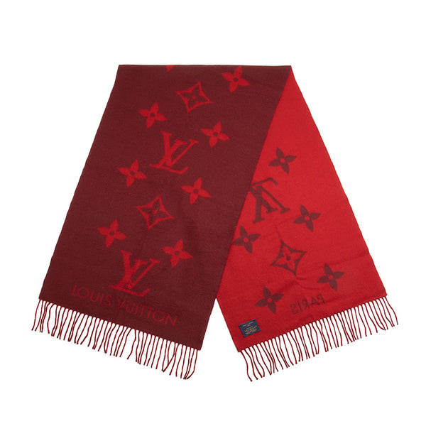 Louis Vuitton Cashmere Reykjavik Monogram Scarf (SHF-21870)