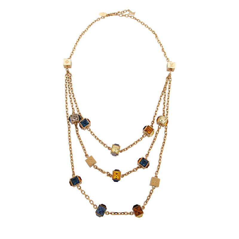 Louis Vuitton Crystal Gamble Necklace (SHF-20406) – LuxeDH