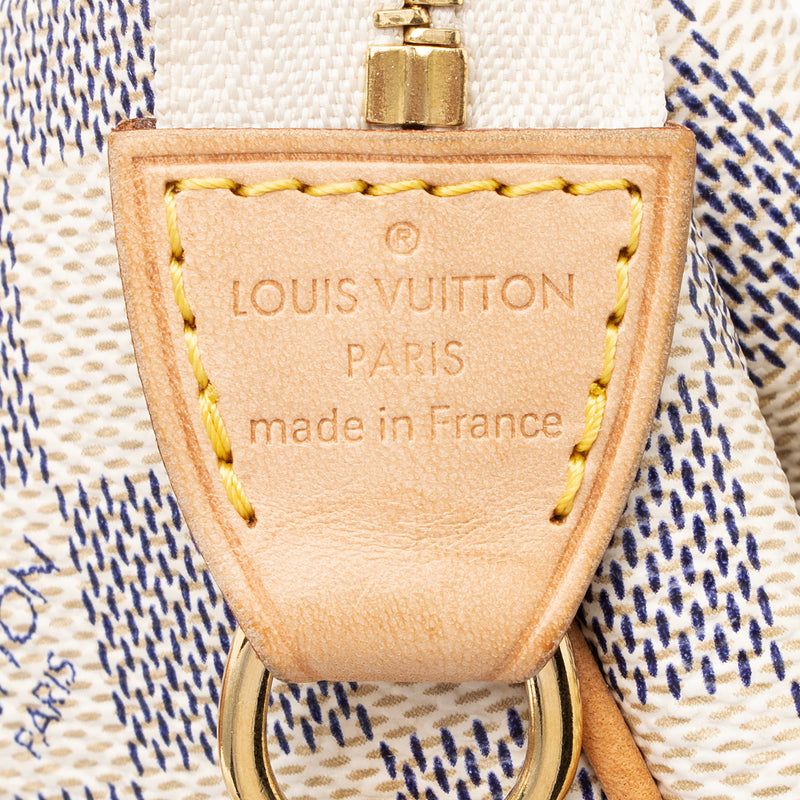 Authentic Louis Vuitton Damier Azur Canvas Eva Clutch Messenger
