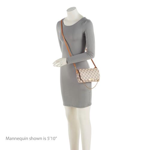 Louis Vuitton Damier Azur Favorite MM Shoulder Bag (SHF-Qu1qkL