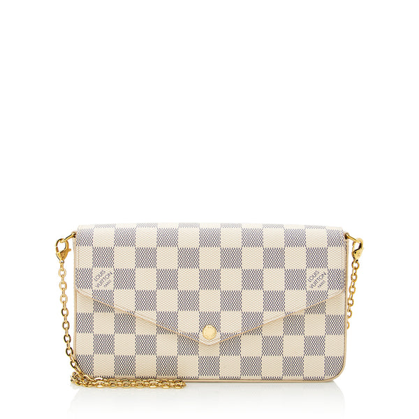 Louis Vuitton Damier Azur Favorite MM Shoulder Bag (SHF-Qu1qkL