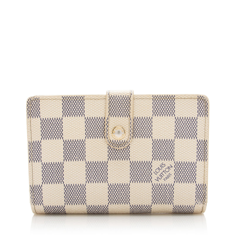Louis Vuitton, Bags, Louis Vuitton Victorine Wallet In Damier Azur Like  New Condition Full Set