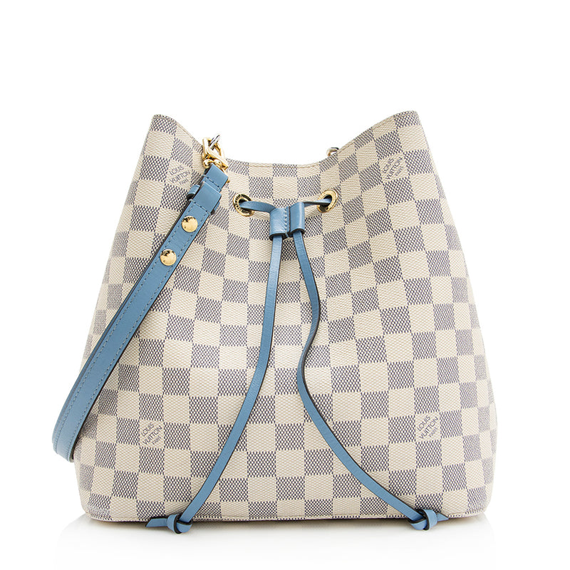 Louis Vuitton Damier Azur Neonoe N40153 Shoulder Bag Coated Canvas Ladies  Auth